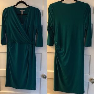 Jade Green Twist Side Dress 12 Curvy/Really Curvy
